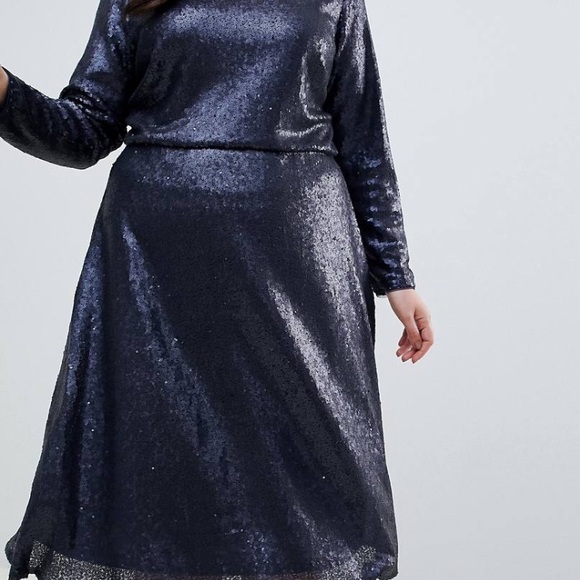 TFNC Sequin Fit and Flare Midi Dress - US 24 - Picture 2 of 8